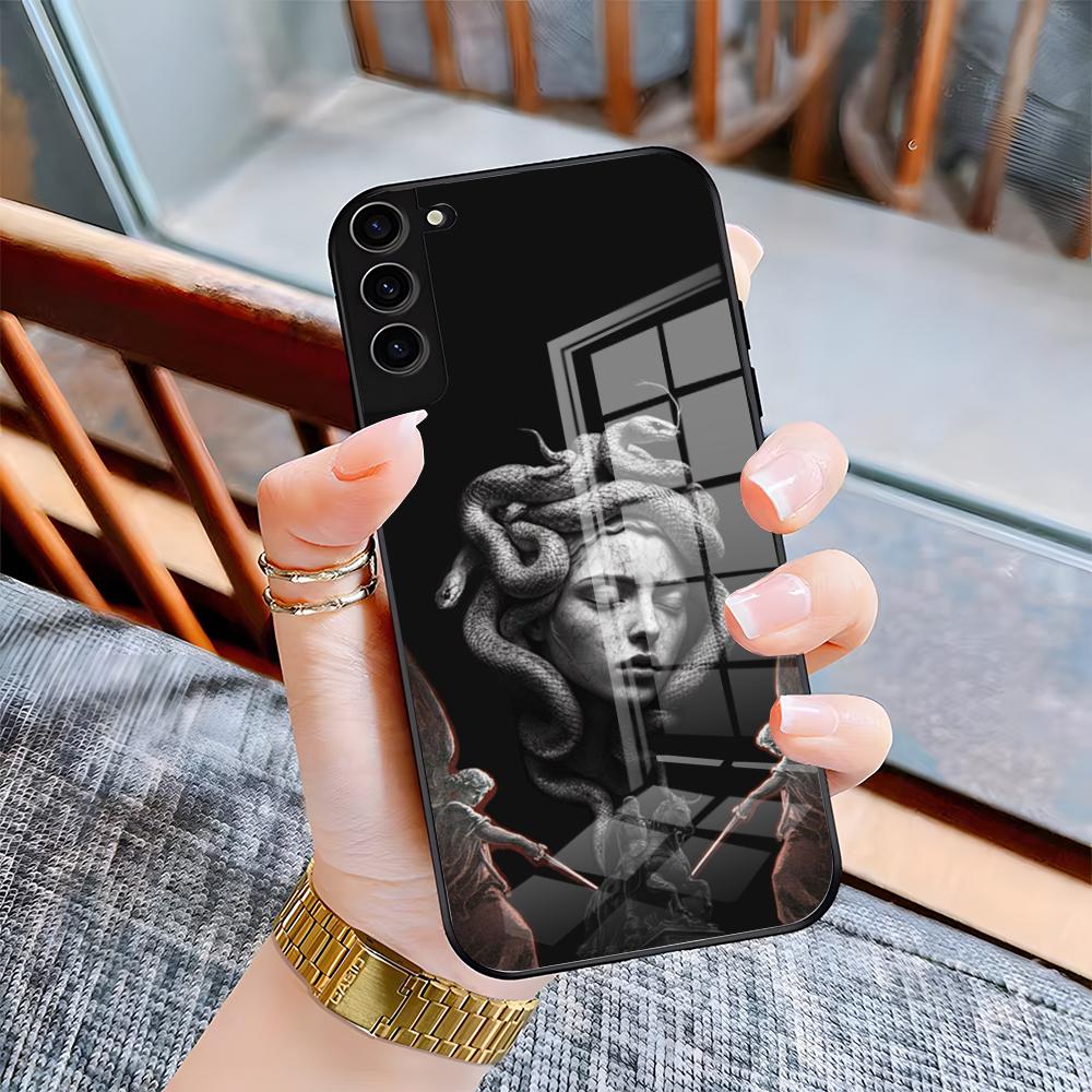 M-Medusa Mythology Phone Case For Samsung S26 S25 Plus S20 S20 Plus S22 Ultra S23 FE S21 Plus S21 Ultra Glass Cover