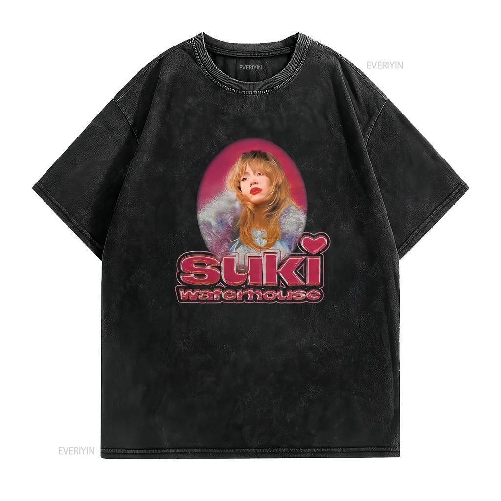Suki Waterhouse The Sparklemuffin Tour T Shirt Adult Size XL Black s vintage Washed streetwear Stylish Versatile Comfortable