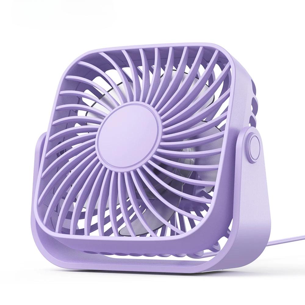 USB Mini Desk Fan,3 Speeds Quiet Portable Desktop Table Fan,360° Adjustment Personal Small Fan for Bedroom Home Office