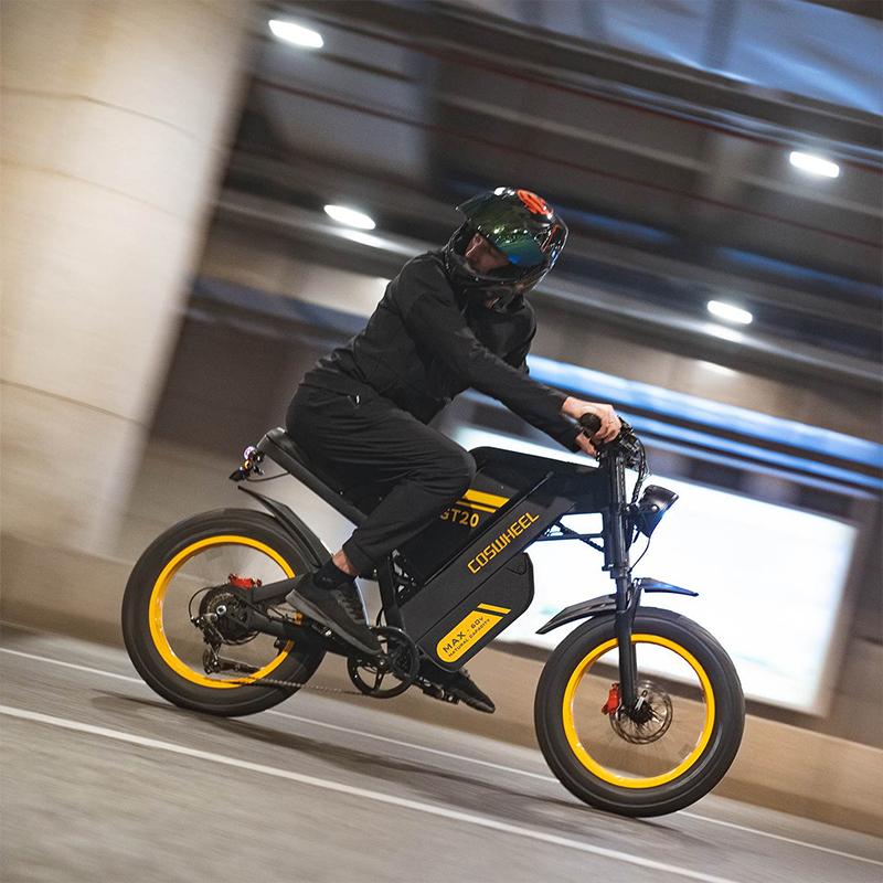 COSWHEEL - Взрослый электрический горный велосипед GT20 Max, 20 дюймов, мотор 60 В, мощность 3000 Вт, аккумуляторная батарея 25 Ач+15 Ач, внедорожный электрический мотоцикл