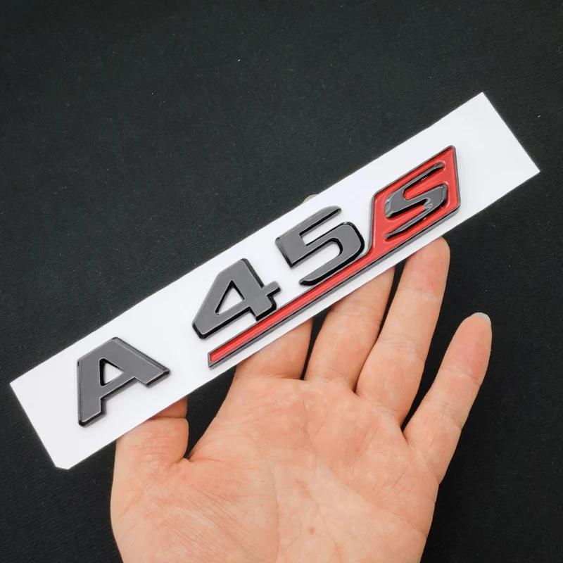 3D ABS Glossy Black A35 A45 C63 A180 S Logo Letters Badge Car Sticker Trunk Emblem For Mercedes Benz AMG W205 W177 W176 C205 AV1
