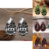 Halloween Themed Horror Skull Pumpkin Pattern Women Earrings For Unisex Festival Wear
