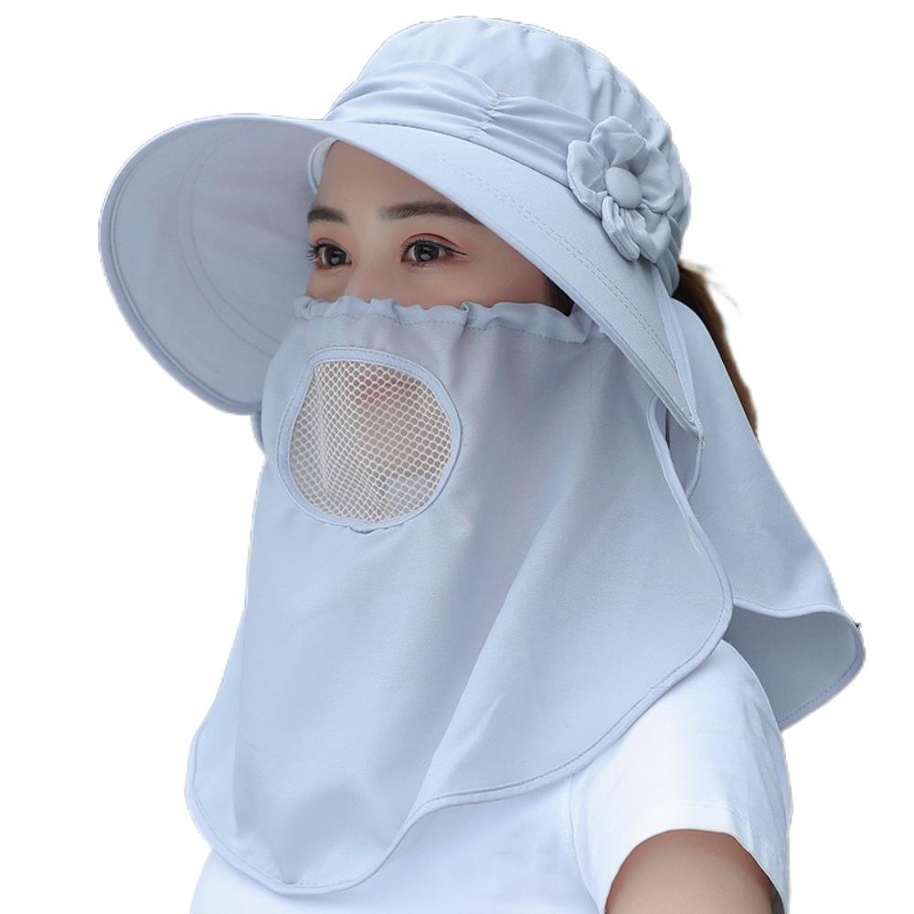 Защита шеи Женская шляпа от солнца Маска для лица Солнцезащитная шляпа-панама Дышащая шляпа для сбора чая Альпинизм