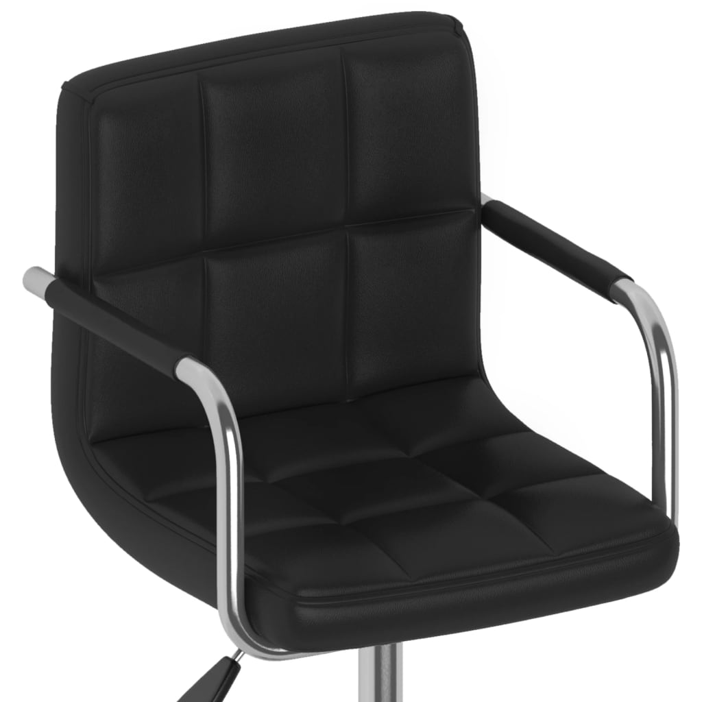 Dining Room Chair Swivel Black Faux Leather