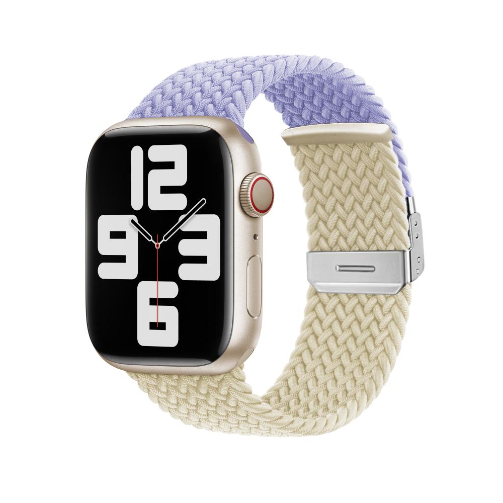 Плетеный нейлоновый ремешок для Apple Watch Band Ultra 10 9 8 7 49 мм 46 мм 45 мм 44 мм Регулируемый браслет 6 5 4 SE 41 мм 42 мм 40 мм Correa