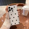 Черный чехол для телефона в форме сердца с надписью Love для iPhone 17 Air 16 15 14 13 12 11 Pro Max Plus Mini X 8 7 Мягкий прозрачный чехол Fundas Аксессуар