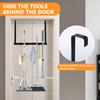 Wall Mount Mop Storage Rack Over The Door Broom Holder Hooks Stainless Steel Kitchen Bathroom Tool Organizer Accessorie