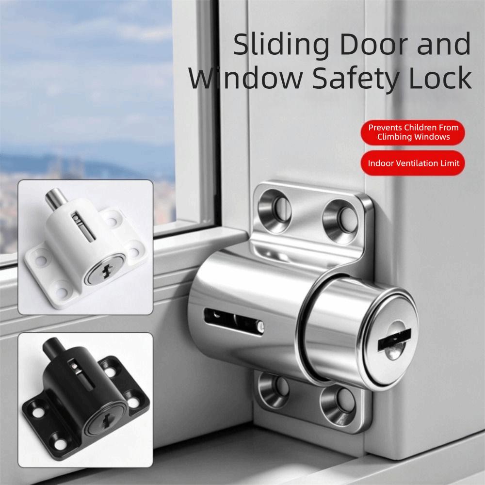 Aluminum Alloy Window Security Lock Fixed Buckle Child Safety Protection Lock Sliding Door
