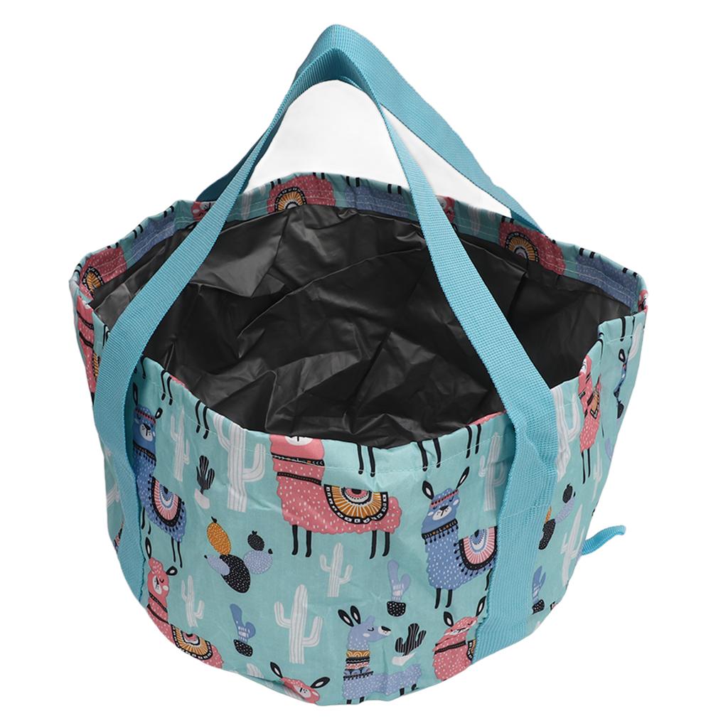 Folding Travel Water Basin Waterproof Nylon Large Capacity Portable Collapsible Camping Bucket for Outdoor Fishing