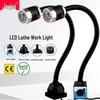 Magnetic LED Work Lights for CNC & Milling Machines, 220V/24V, Gooseneck Hose Design