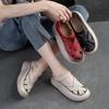 4CM 2025 Genuine Leather Women's Shoes Trend Summer Soft Elegant Flat Shoes Hollow Out Women Casual Shoes Shallow Flats Sandals