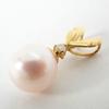 [Used] K18 Akoya pearl/pearl diamond pendant top/j16-22