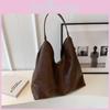 Simple Color Solid Large Capacity Pu Leather Women Shoulder Bag Autumn For