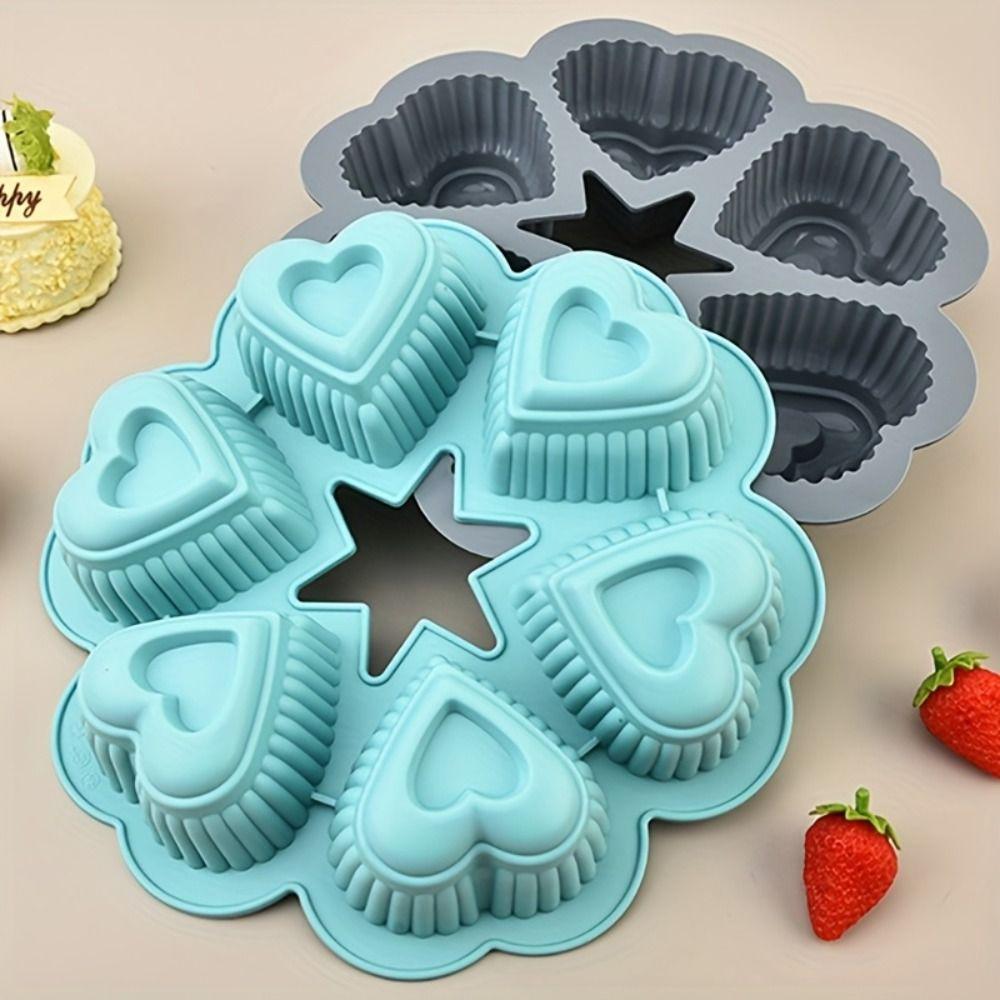 Food Grade Silicone Dessert Baking Tray Flexible French Pastry Mold Heart Baking Mold Chocolate