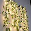 LED Ivy Leaf String Lights with Realistic Vines Decorative Fairy Lights Battery Powered Mood Lighting for Home Wedding Bedroom Holiday Patio Decor