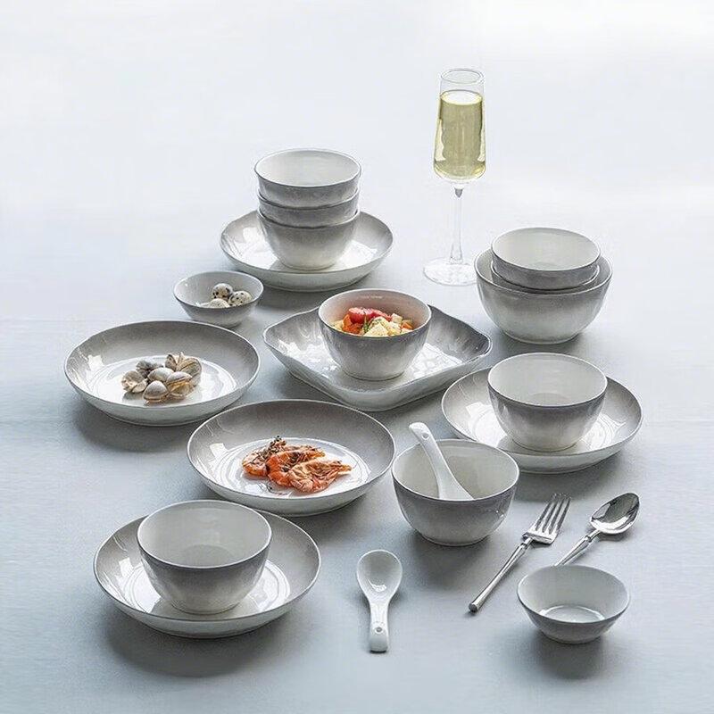 Persson Gradient Grey 44-Piece Ceramic Dinnerware Set