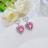 100 %Solid 925 Sterling Silver Pink Topaz Drop Earring Women Trendy Aros Mujer Oreja Pink Diamond Orecchini Gemstone Bizuteria