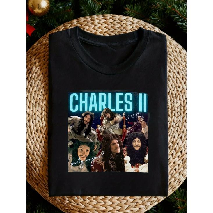 Men's Horrible Histories Charles II & Roundheads T-Shirt - Retro Historical Costume Tee Suitable for History Buffs, Themed Parties, Outfits, Soft
