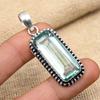 Aqua Apatite Gemstone Handmade 925 Solid Sterling Silver Jewelry Pendant For Women