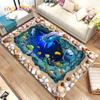 3D иллюзия морского дна, подводный мир, коврик с дельфином и акулой, коврик для гостиной, спальни, дивана, коврик, нескользящий напольный коврик