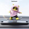 Creative Cute Skateboard Bear Car Center Console Moving Scooter Bear Car Decoration Ornaments Interior Accessories
