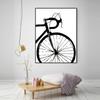 Творческое искусство Велоспорт Черный велосипед Картина на холсте Настенные картины Велосипедные принты и постеры Подарок Детская комната Домашний декор Без рамки
