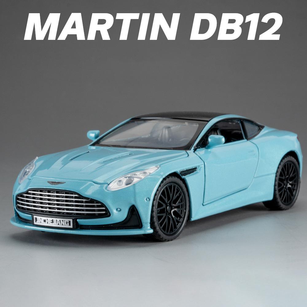 1/32 Aston Martin DB12 GT Volante Supercar Модель легкосплавного автомобиля Звук и свет Детская игрушка Коллекционные предметы Подарок на день рождения