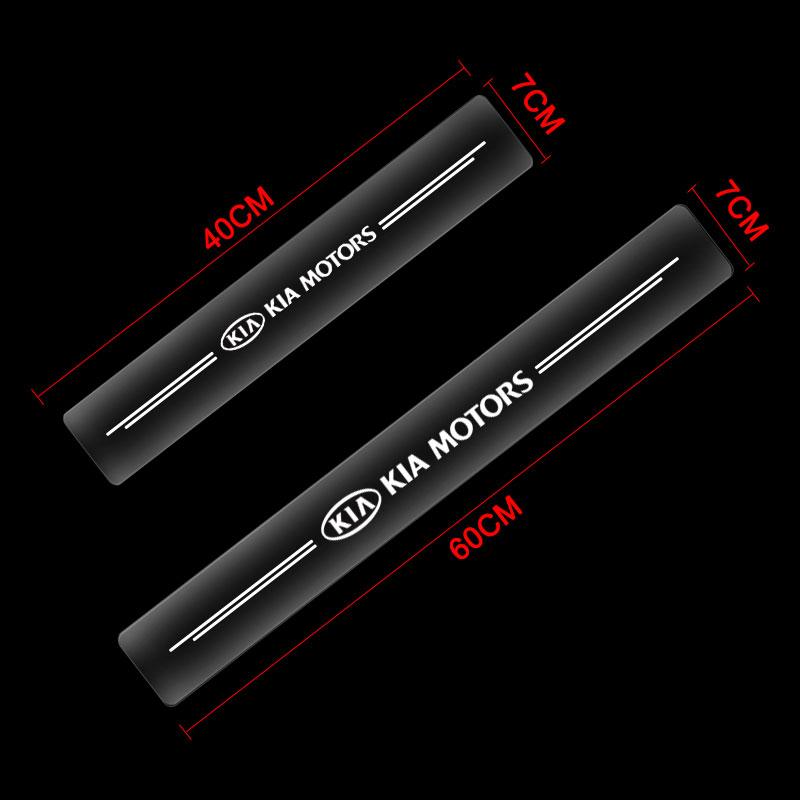 4 шт. Защита порогов автомобиля Прозрачный декоративный значок 3D наклейка Для KIA Cerato Sportage R K2 K3 K5 K6 K7 K8 RIO 3 4 sorento picanto
