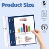 HAUTOCO 5 Pack Plastic Report Covers with 3 Prongs Fasteners Clear Front Resume Portfolio Folder for 8.5x11 Letter Size Paper, Presentation Document