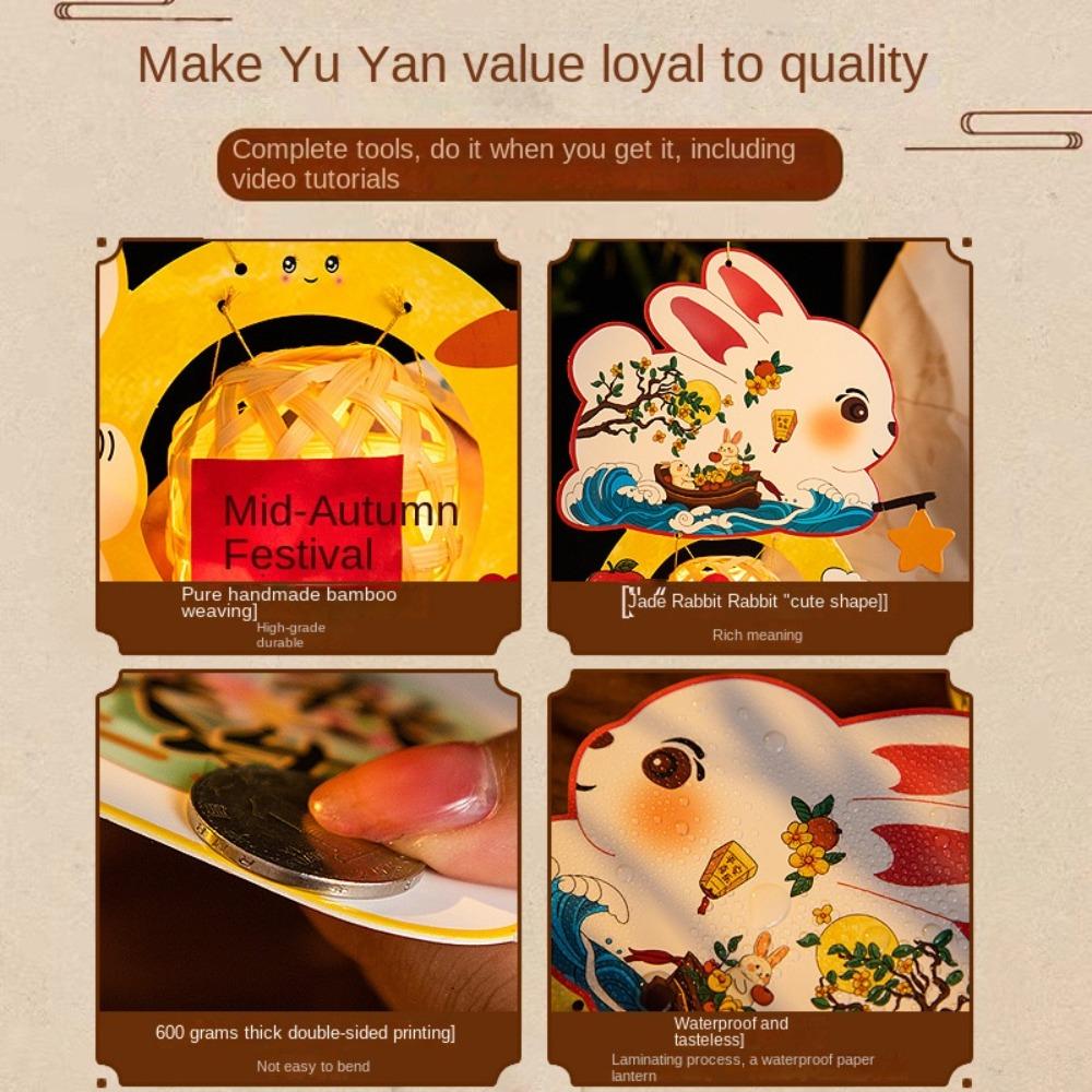 Милый мультяшный фонарь к Празднику середины осени, подвесные лампы в виде кролика, подарок
