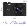 Sony Цифровая камера Cyber-shot WX350, 20-кратный оптический зум, Черная, (DSC-WX350-B)