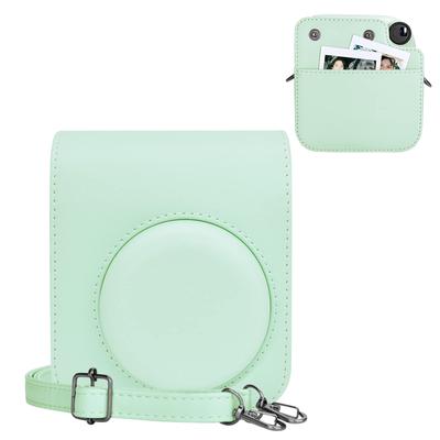 Kinokoo instax mini 12 Fujifilm instax mini 12 камера instax открывается с чехлом в комплекте с плечевым ремнем, чехол, чехол, магнит, (зеленый)