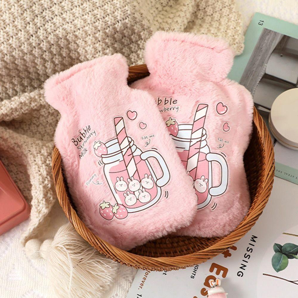 Многоразовая милая грелка для горячей воды 500 мл, плюшевый чехол, бутылка для горячей воды, грелка для рук