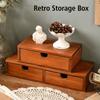1 Set Wooden Jewelry Storage Cabinet Desktop Sundries Finishing Storage Box Dresser