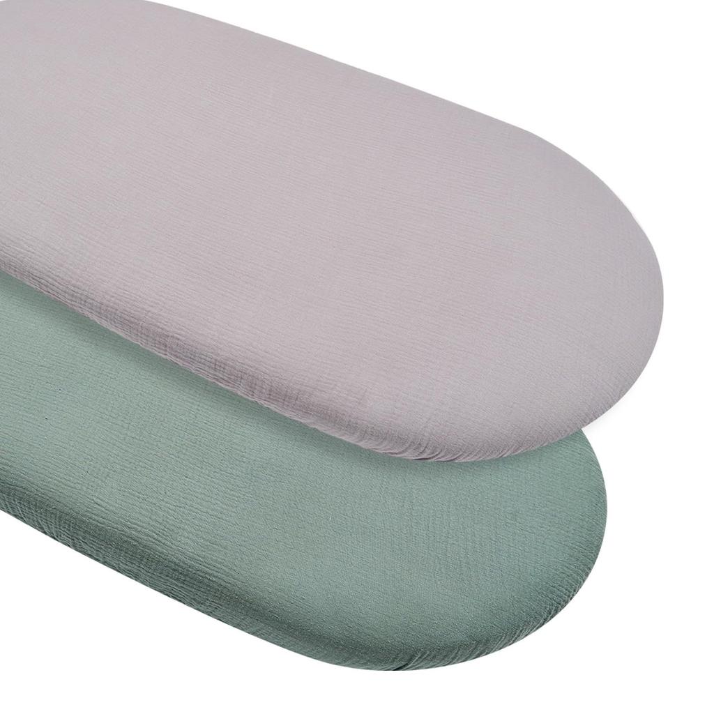 Pack of 2pcs Baby Fitted Bassinet Sheet Newborns Changing Pad Cover Comfortable Fitted Sheets Cotton Mattress Cover