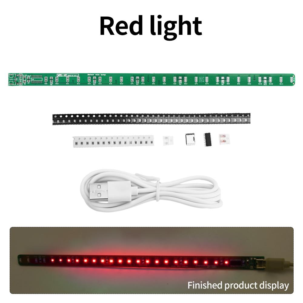 SMD NE555 CD4017 Вращающийся мигающий DC5V SMD светодиодный метеорный световой комплект Электронные детали для DIY сборки