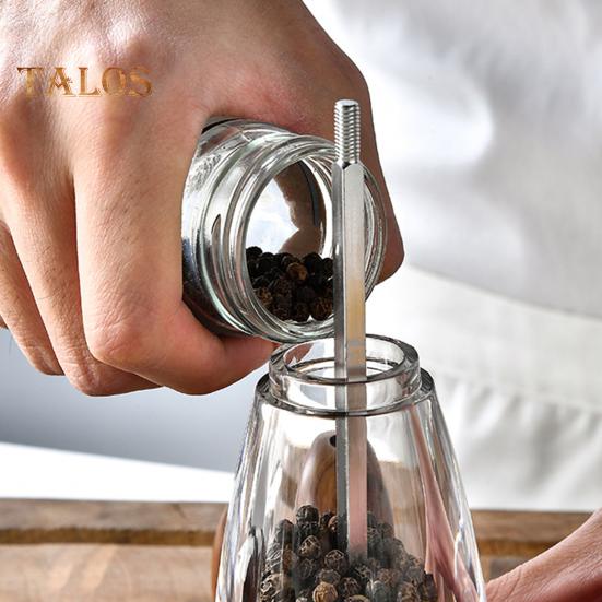 Машинка для специй, нескользящая ручка, абразивный материал, видимый дизайн, практичная портативная мельница для перца 6/8 дюйма, солонка, кухонный инструмент, кухонный гаджет