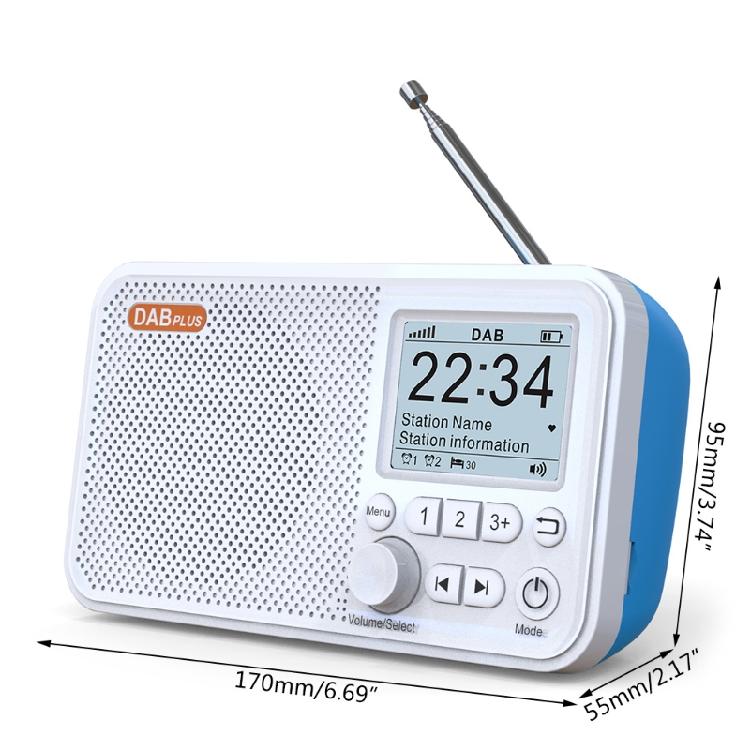 Портативное цифровое DAB-радио с ЖК-дисплеем, FM-приемником, совместимостью с Bluetooth 5.0 Desi