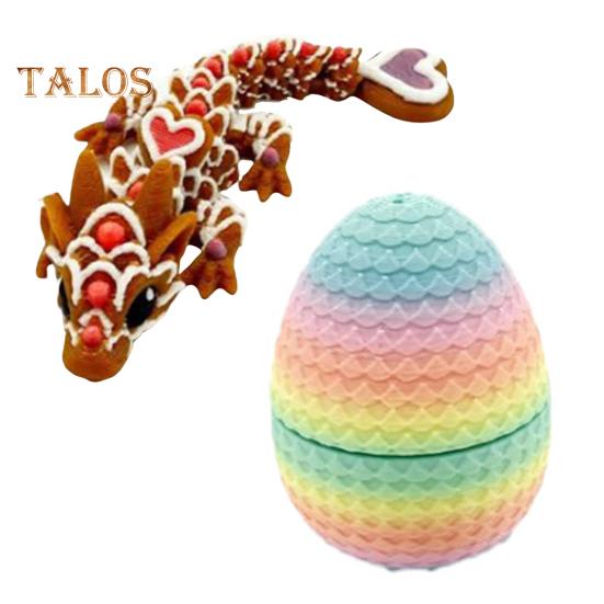 3D-печатное яйцо дракона, красочное яйцо с драконом внутри, шарнирная фигурка дракона, гибкая игрушка-фиджет для детей, наполнители для пасхальной корзины