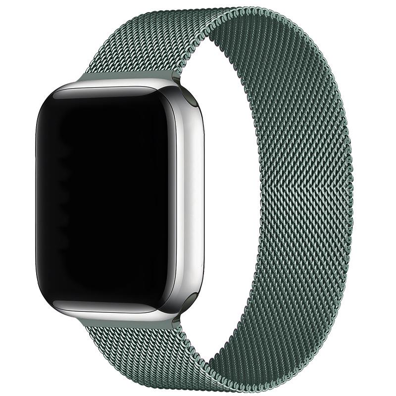 Совместим с Apple Watch S10 Магнитный стальной миланский ремешок для iWatch 5-9 SE.