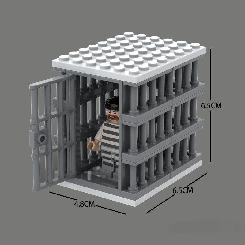Тюремная камера Маленький черный дом Полицейский участок Заключенный Плохой парень Военная сторожевая вышка Пазл Сборка Строительные блоки