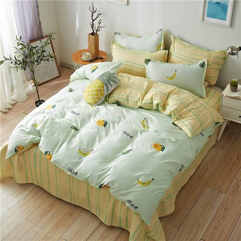 Маленький цветочный комплект из четырех предметов, пододеяльник, простыня, постельное белье, комплект из трех предметов для спальни