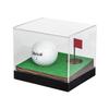 J JACKCUBE DESIGN Clear Acrylic Golf Ball Souvenir Display Dustproof Transparent Holder Storage Box for Souvenir Golf Wooden Base MK650A Case, Balls,