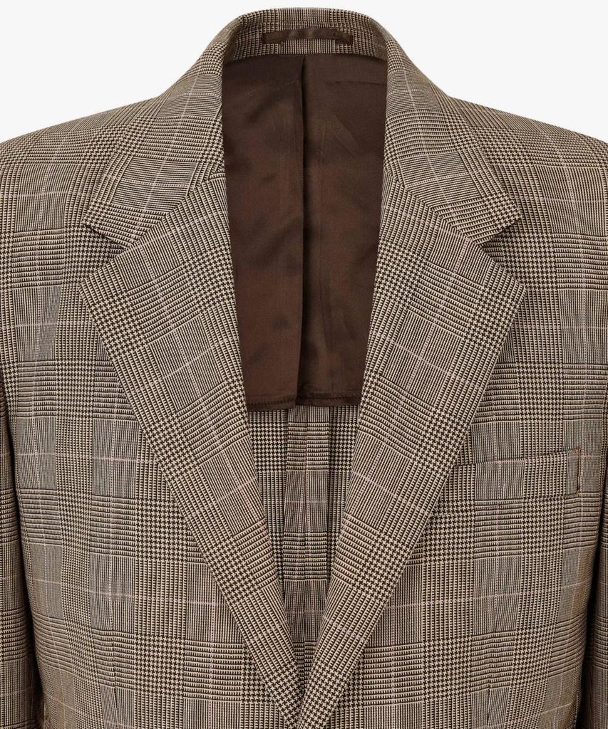 Man On The Boon Wool Blend Check Jacket_Brown 4716102006