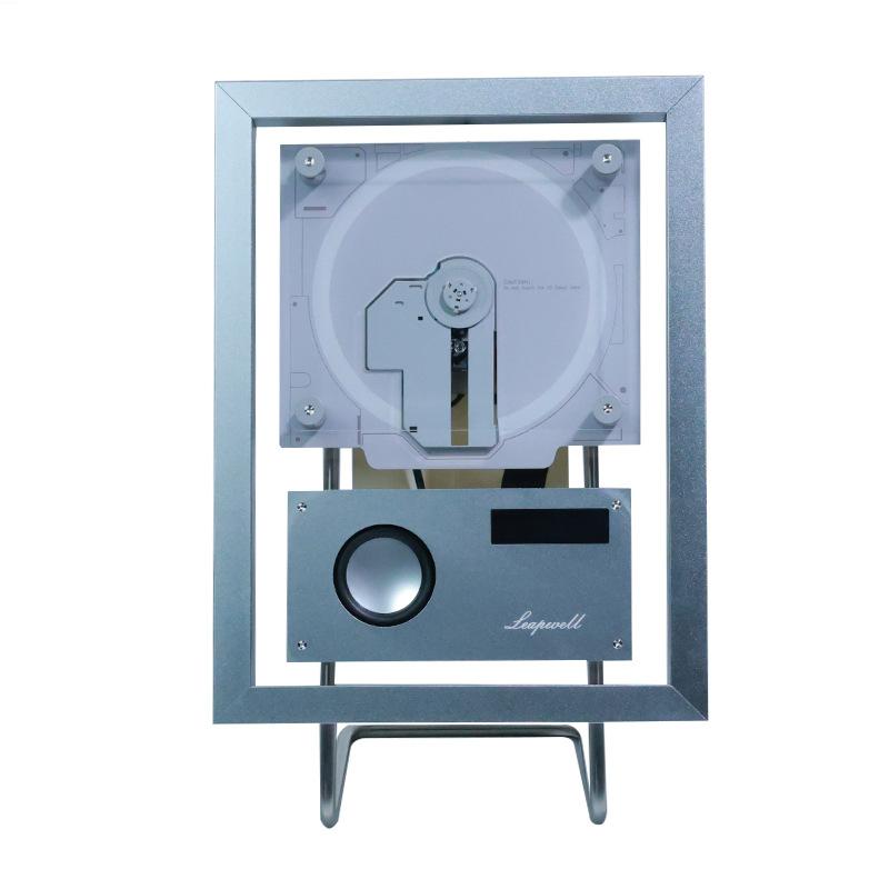 Tech Music Frame CD Player-Dynamic Art Display With Wall-Mounted Bluetooth Speaker, LED Lighting, And Built-In Sound System