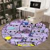 Charming Purple Cats Chair Mat  Round Carpet for Home Decor, Office Use, Living Room, Bedroom Gift0393b