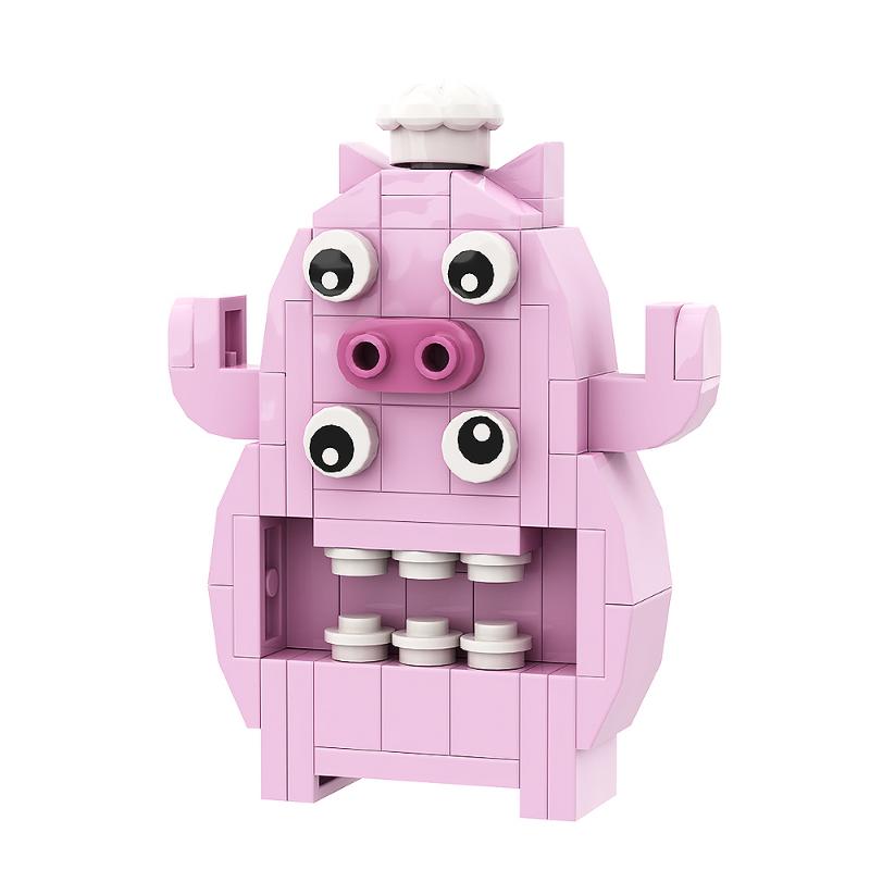 Gobricks Garten Of Banban Bricks Game Green Headed Monster Flamingo MOC Model Building Blocks Children's Educationa Gifts