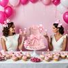 Oversized Pink Bow Cake Toppers for Girls EVA Foam Bowknot Princess Cake Decorations Wedding Cake Topper for Baby Shower