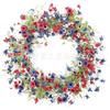 4th Of July Wreath Door Hanging Decoration With USA Flag Patriotic Party Home Outdoor Festive Display