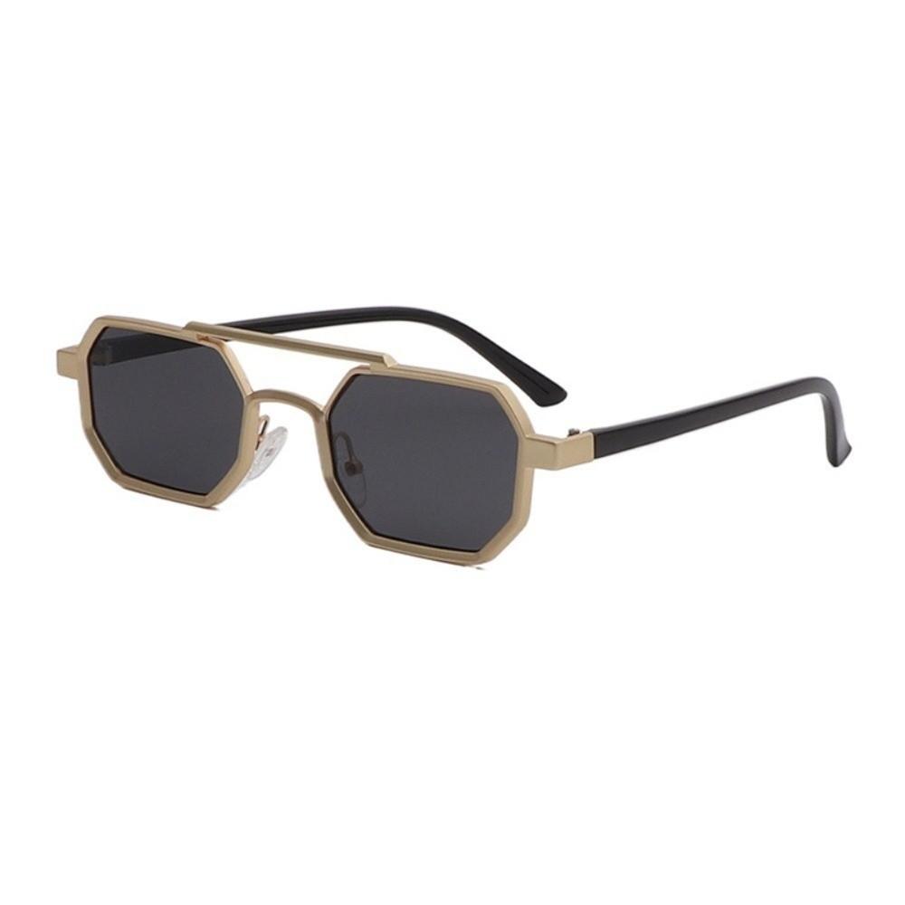 Punk Polygon Sunglasses Large Frame Multicolor Eyewear Fashion Double Beam Sun Glasses  Outdoor